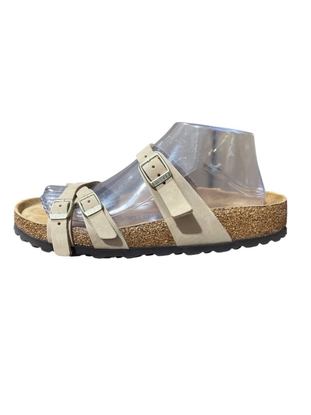 Birkenstock Womens EU 40 / US 9 Franca Sandals Beige Tan Cork-Footbed Slide